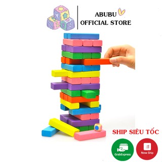 Bộ rút gỗ màu loại to 54 thanh loại đẹp màu sắc tươi sáng Vivitoys