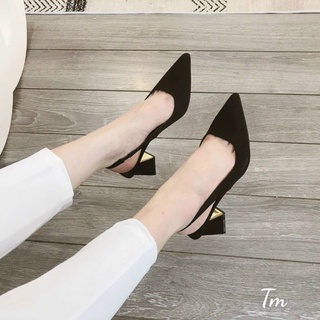 Slingback gót vàng giày nữ Jocyjocy