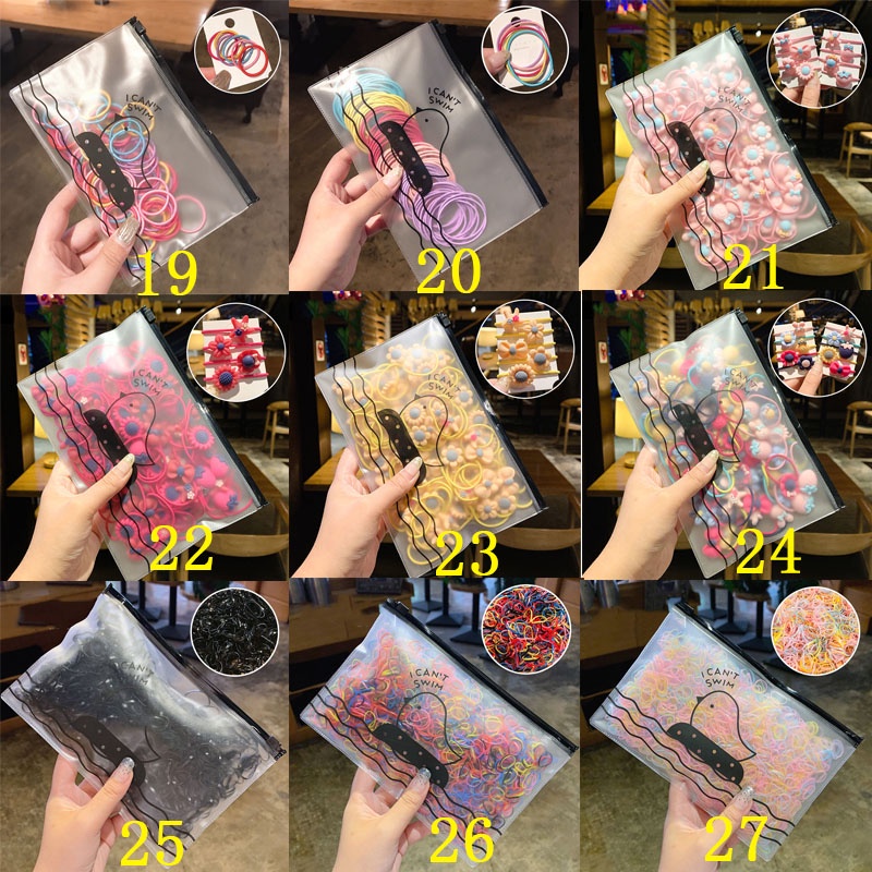 Dây buộc tóc bằng cao su độc đáo phong cách Hàn Quốc cho bé gái nhiều màu