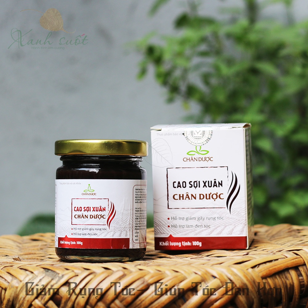 [Chân Dược] Cao Thảo Dược- Sợi Xuân- Cao Hà Thủ Ô Đỏ-Giúp Trẻ Hóa, Đen Tóc, Giảm Gãy Tóc,- Fo-ti/ He Shou Wu [Xanh Suốt]