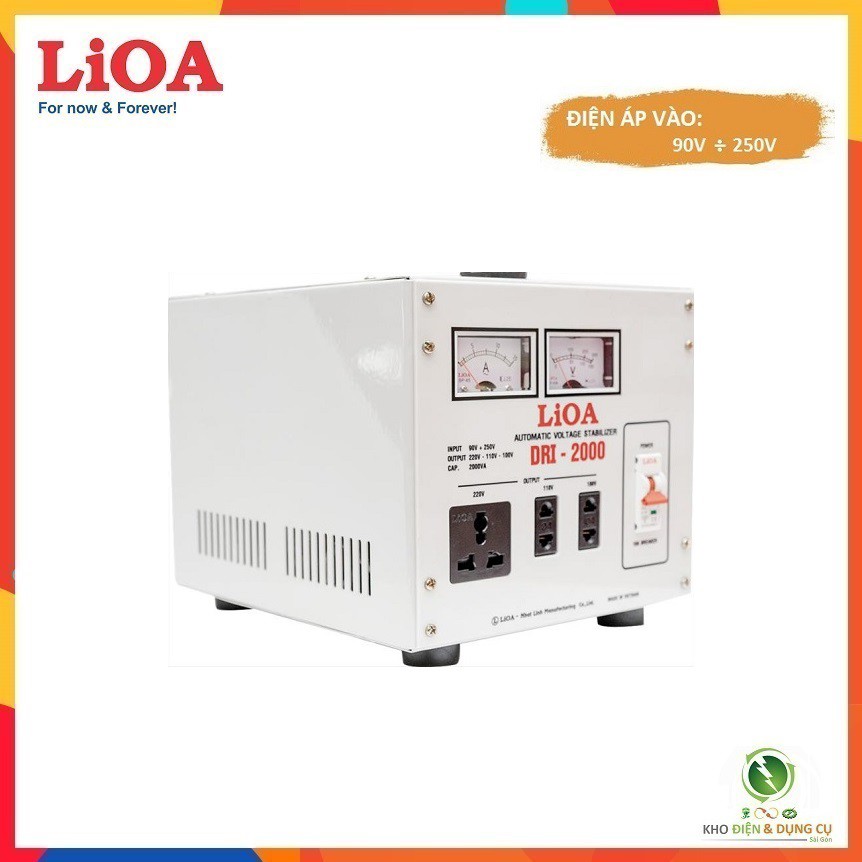 ỔN ÁP 2,0kVA LIOA DRI - 2000 II ĐIỆN ÁP VÀO 90V - 250V ( ĐỒNG NGUYÊN CHẤT )