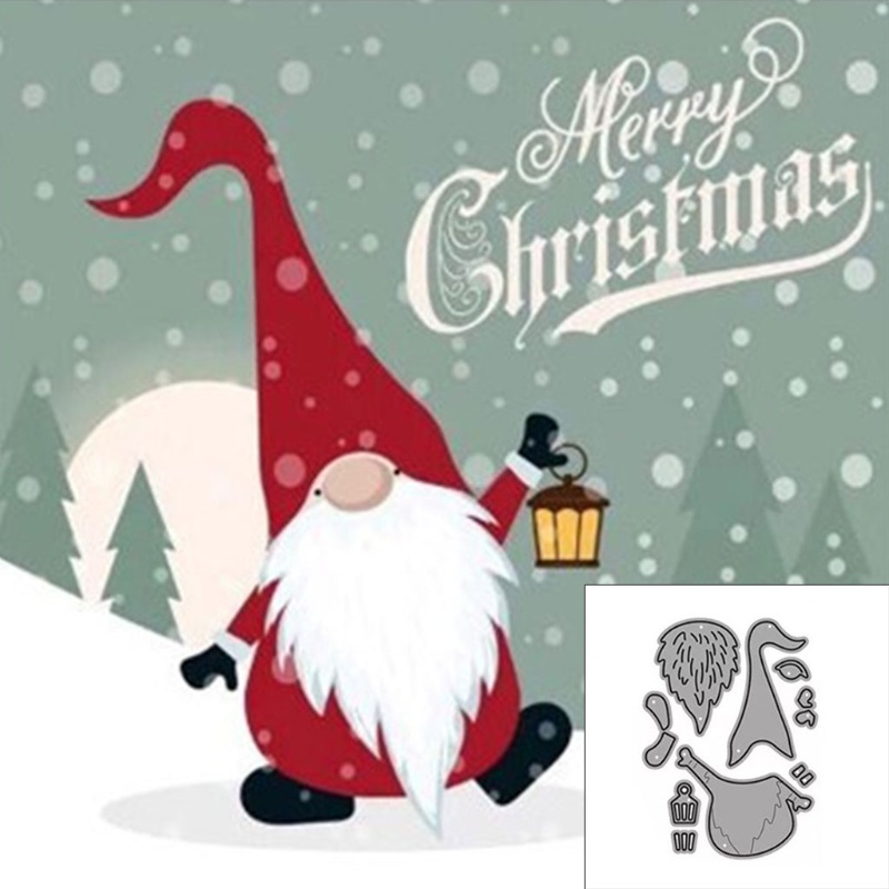 Khuôn Cắt Giấy Kim Loại Hình Ông Già Noel Hoạt Hình