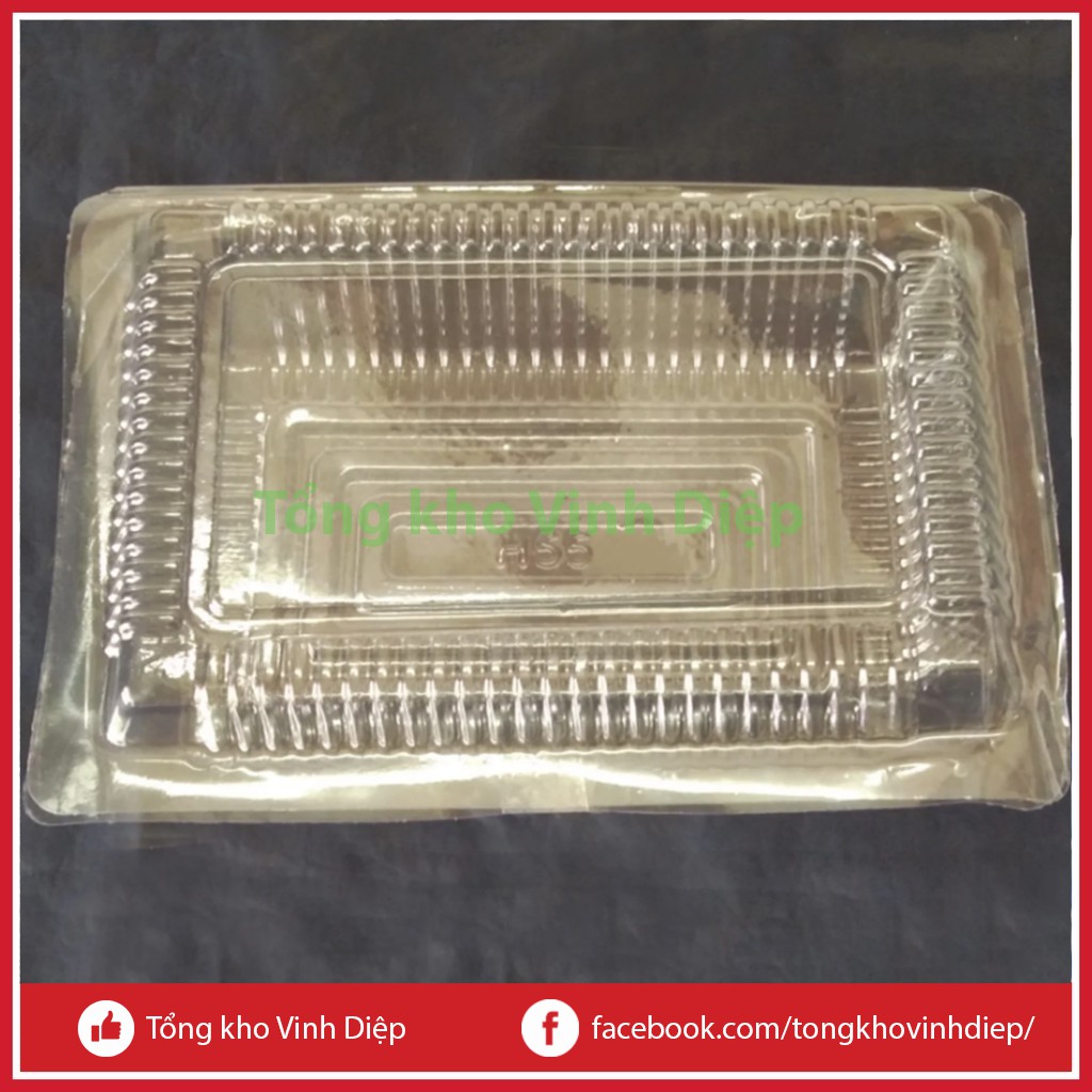 Combo 100 hộp nhựa dùng 1 lần đựng bánh su kem, gimbap, dâu tây, đồ ăn - H55 C55
