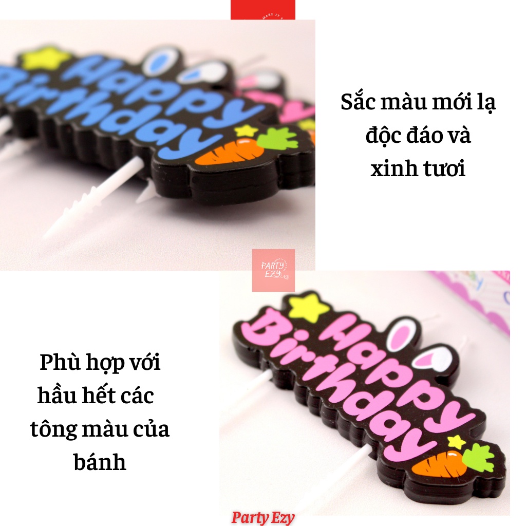NẾN, ĐÈN CẦY TRANG TRÍ BÁNH SINH NHẬT CHỮ HAPPY BIRTHDAY