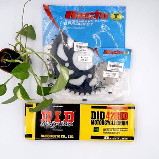 Combo sên vàng DID 10ly (428HD) và nhông dĩa Recto cho xe Winner/Sonic