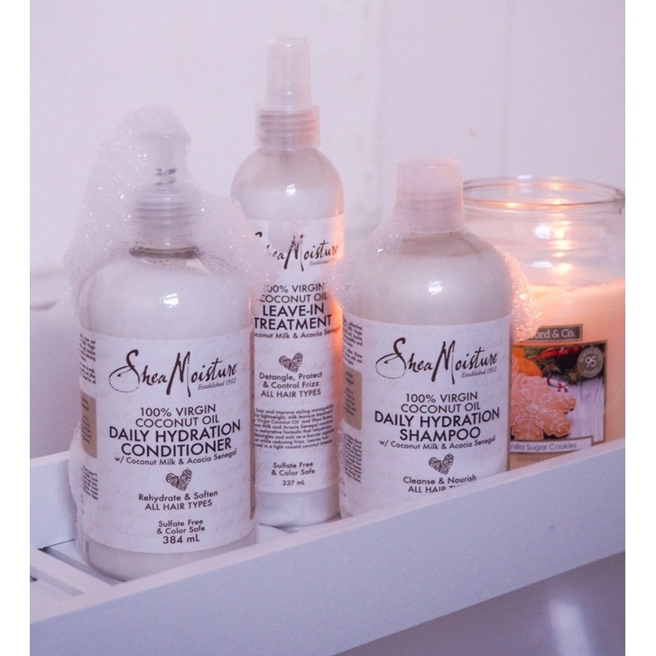 Cặp xả gội Shea Moisture dừa Coconut Oil 384ml