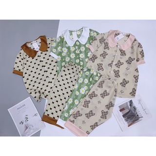 Đồ Bộ Pijama - Bộ Ngủ Hoạ Tiết Cộc Lửng Chuẩn Đẹp