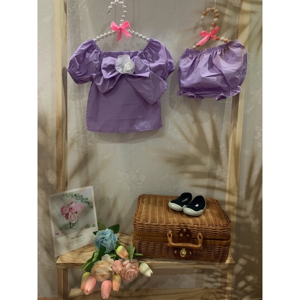 HỒNG TRẮNG Bộ chip nơ cho bé mã 46060