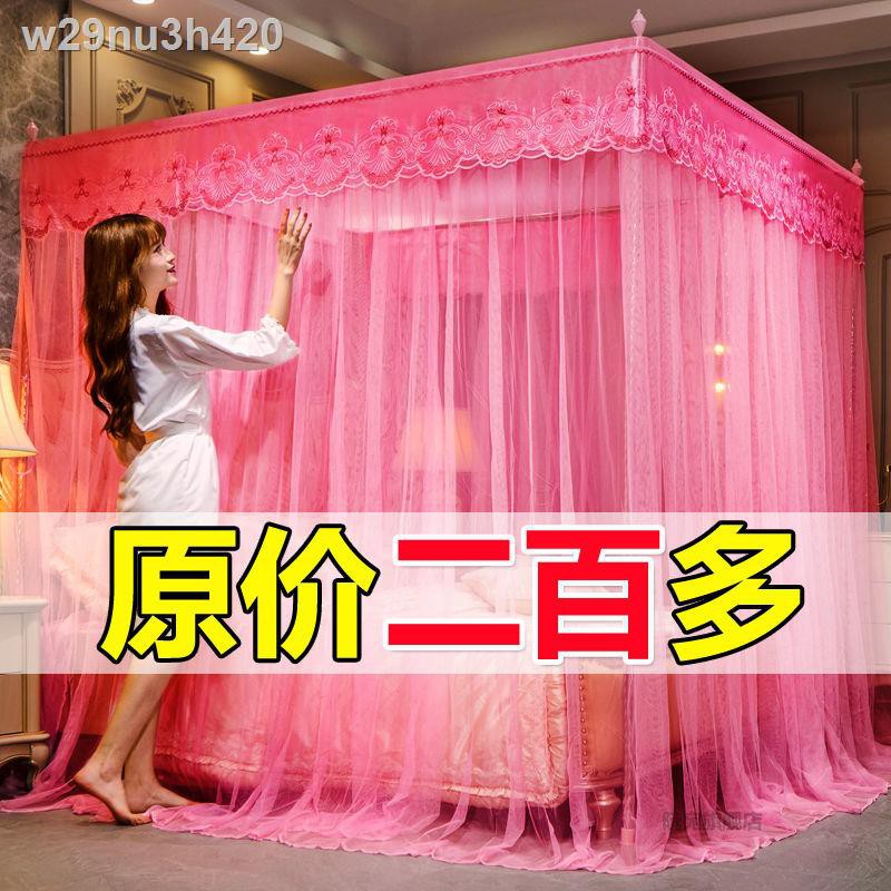 ☏⊕màn chống muỗi nhà 1,8m giường dày cung điện ba cửa mã hóa 1,5m kiểu công chúa Lều đơn và đôi 1,0m