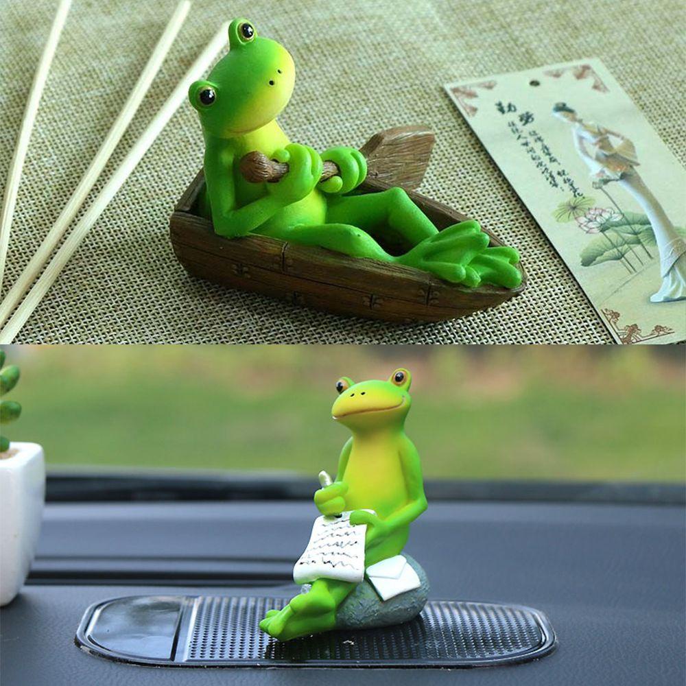 YANN1 Frogs Figurine Creative Car Home Decoration Handmade Crafts Gifts Frogs Dolls