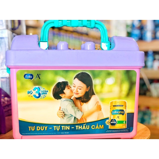 Sữa bột Enfagrow A+ 3 870g từ 1-3 tuổi. Tặng bộ đồ chơi xếp hình 36 chi tiết. Date 2022