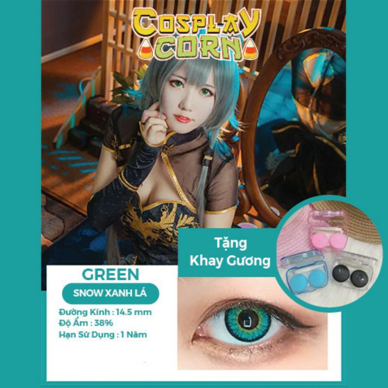 Lens snow cosplay - kính áp tròng hóa trang nhiều màu nhiều độ cận 0-8 đủ cận lệch và lệch màu