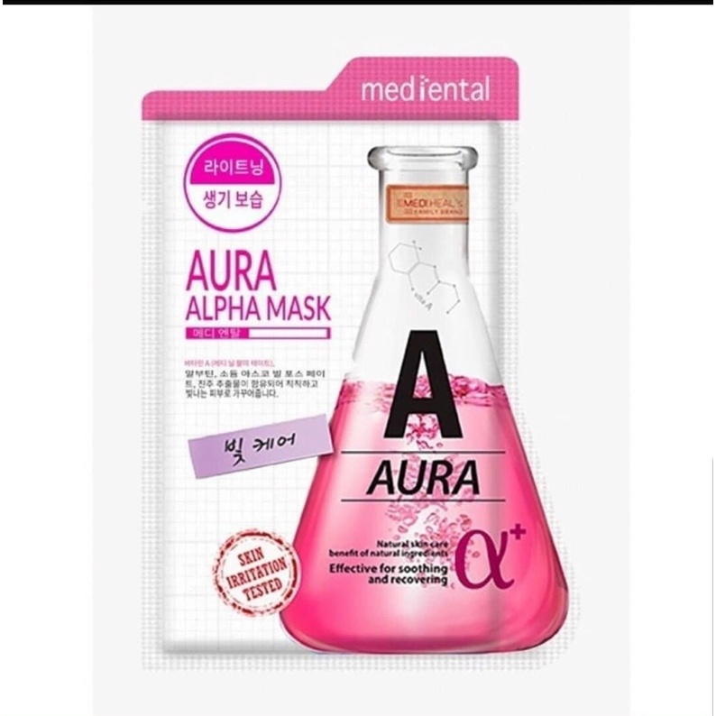 Mặt Nạ Mediental Aura Alpha Trắng Sáng Mediheal Aura Alpha  A+
