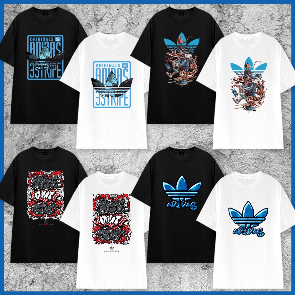 Áo Phông Adidas Áo Thun Adidas Graffiti In Họa Tiết Nghệ Thuật Unisex Cotton - Adidas Graffiti Art - WolferStore
