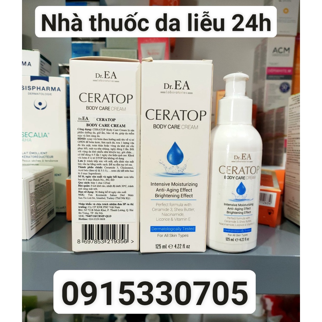 CERATOP BODY CARE CREAM DƯỠNG DA GIỮ ẨM - Nhà Thuốc Da Liễu 24h