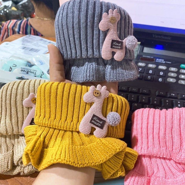 Khăn ống bánh bèo cho bé gái, bé trai từ 2-12 tuổi (giao màu đúng, hình ngẫu nhiên)