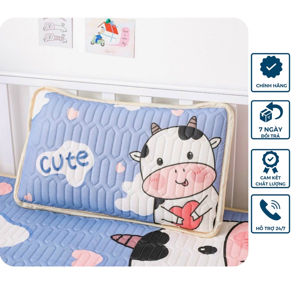 Gối điều hòa cho bé siêu xinh, gối cho bé chất liệu tencel cao cấp  kích thước 30x50 kèm ruột gối