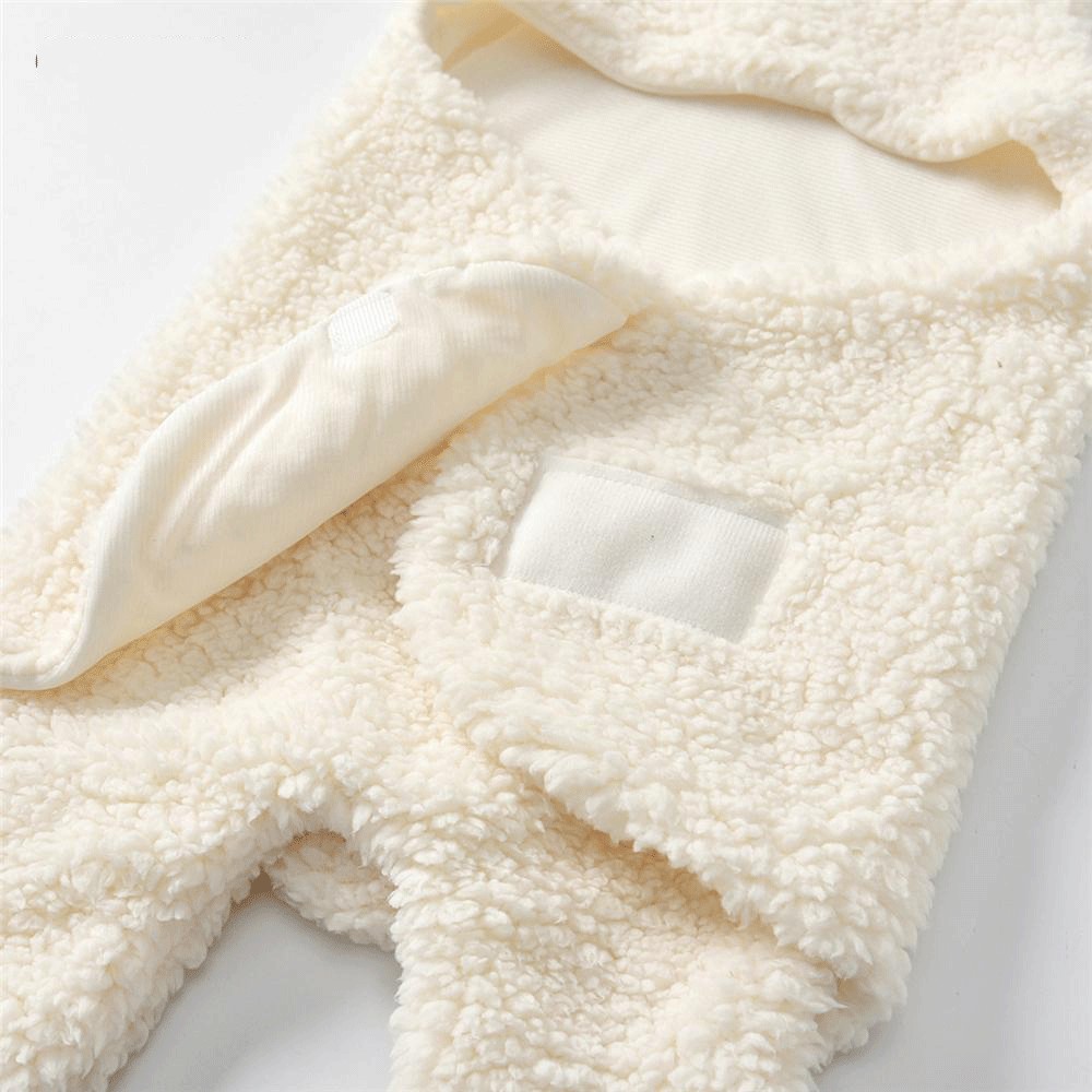 [4 MÀU] Chăn ủ kén (túi ngủ) lông cừu Baby Blanket cho bé