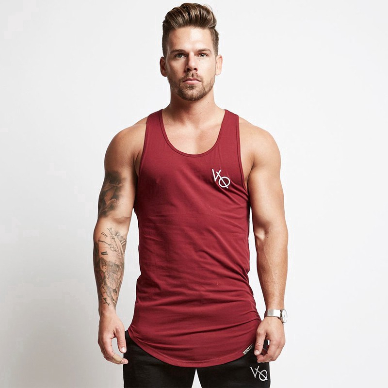 VQ Men's Cotton Sporty Vest Stretch Causal Plus Size Tank Tops 8 Colors