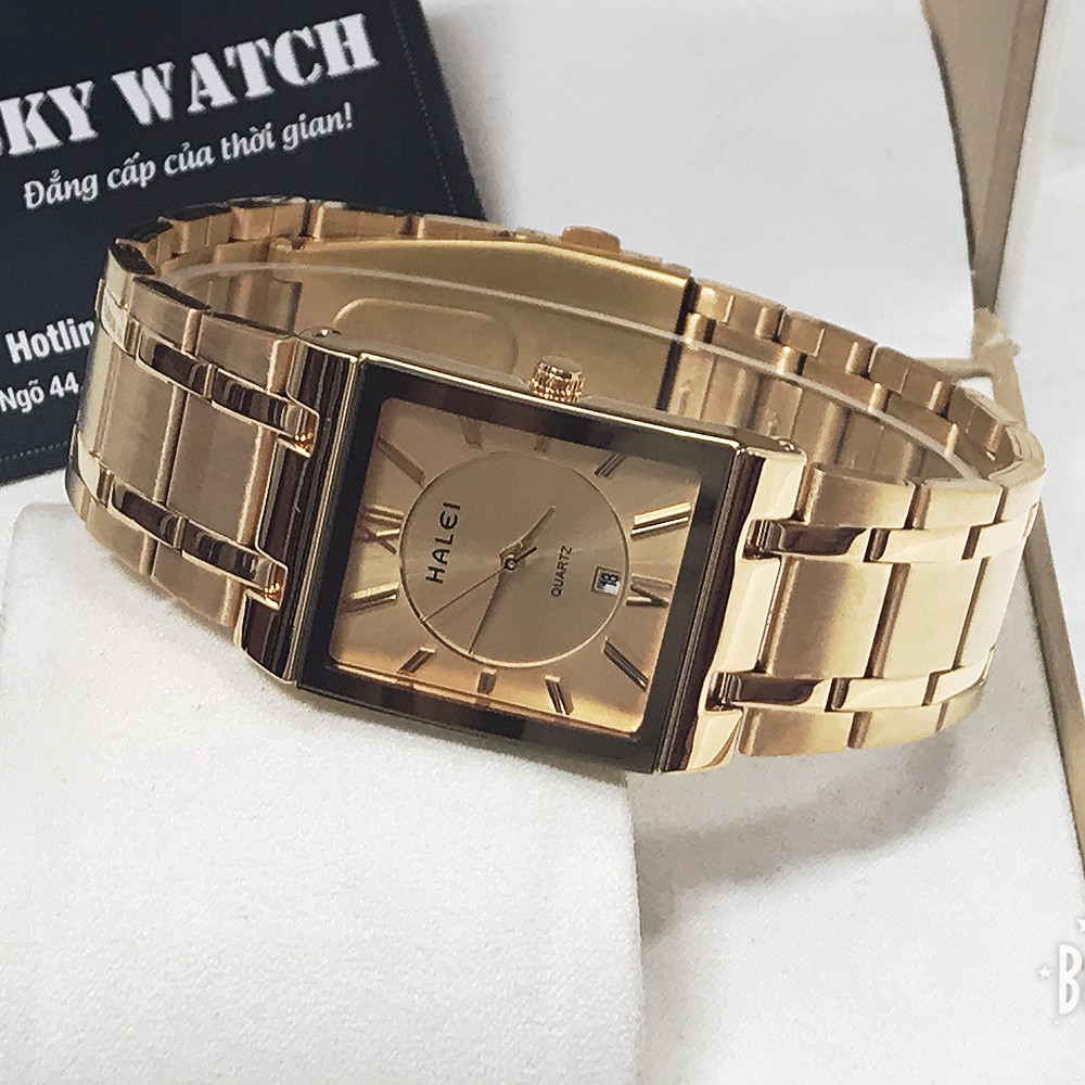 (SIÊU PHẨM) Đồng hồ nam HALEI H564 Đẳng cấp doanh nhân mặt vuông dây thép cao cấp sang trọng | BigBuy360 - bigbuy360.vn
