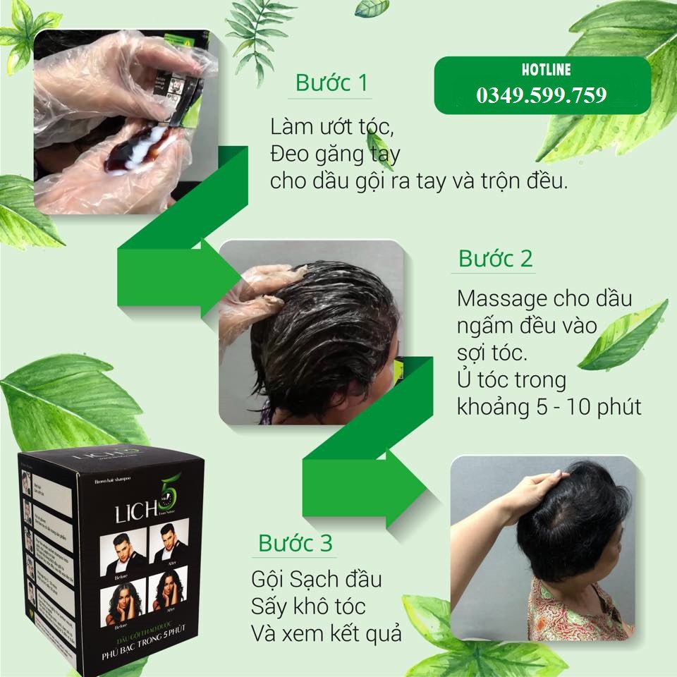 Dầu Gội Thảo Dược Đen Tóc- LICH5, Gội Là Đen, Cocayhoala | BigBuy360 - bigbuy360.vn