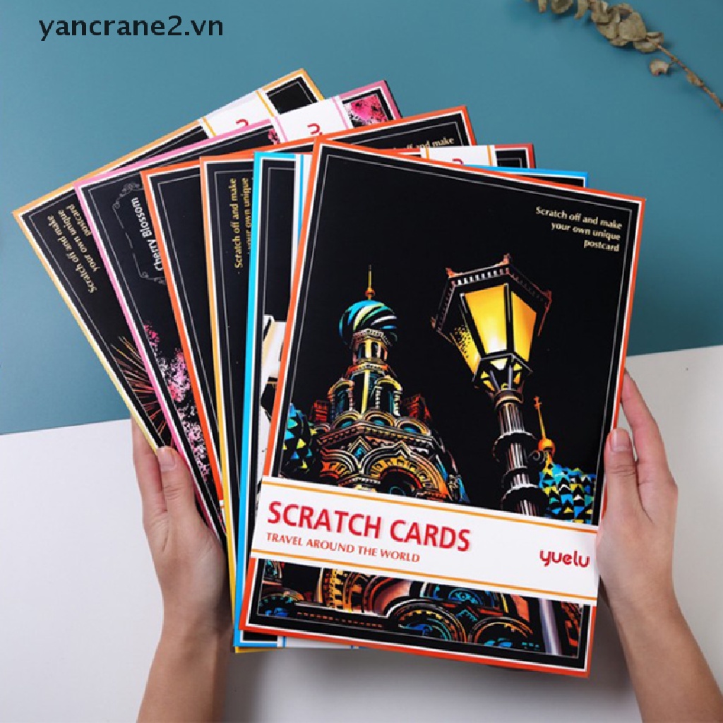 Bộ Dao Cạo Râu A4 Hình Phong Cảnh Thành Phố Và Động Vật Độ