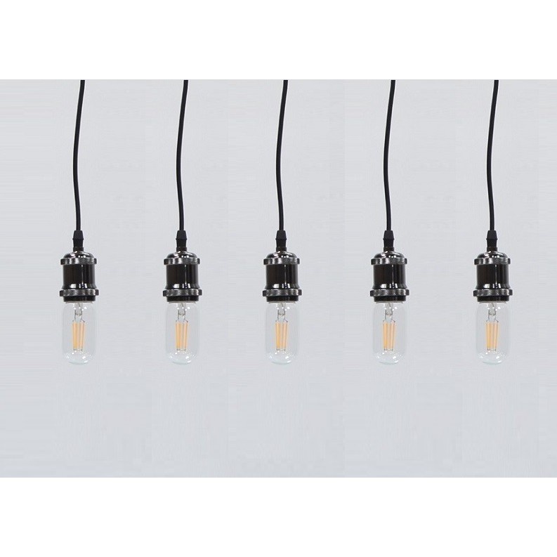 Bộ 5 dây đèn thả cổ điển bóng đèn Led Edison T45 4W