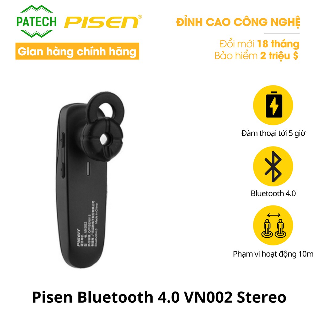 Tai nghe Pisen Bluetooth VN002 - HÀNG CHÍNH HÃNG