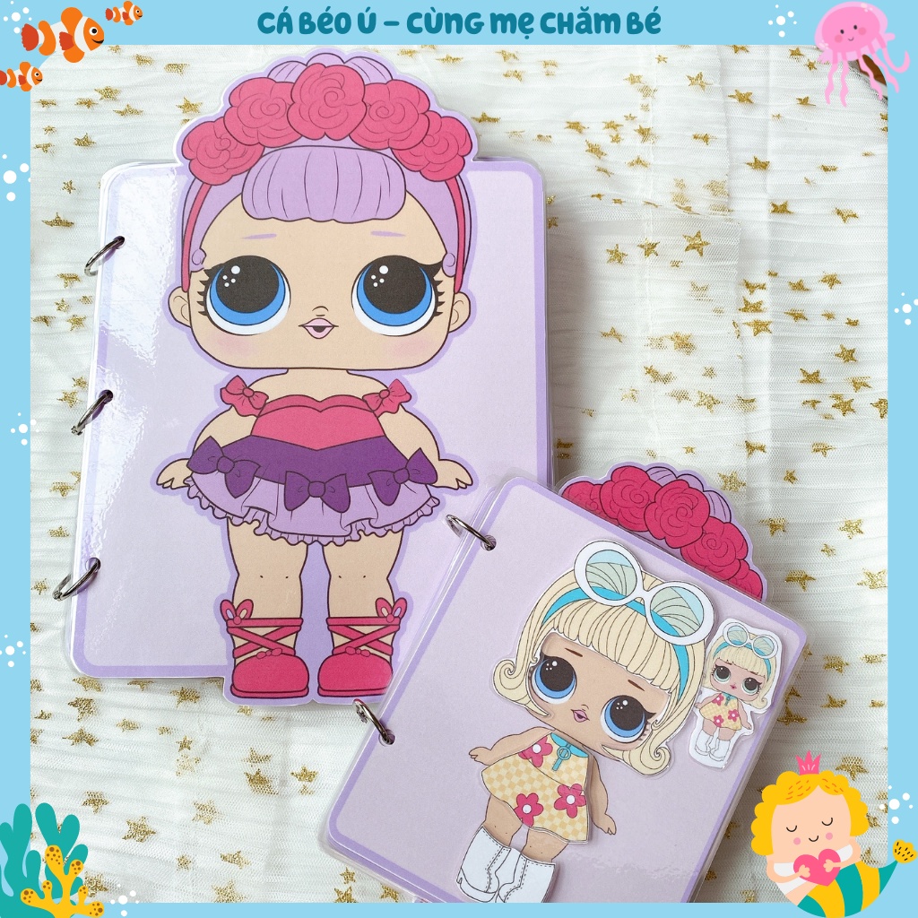 Đồ chơi búp bê LOL BJD học liệu bóc dán thay đồ búp bê công chúa thời trang giáo dục sớm Montessori CaBeoU CM399