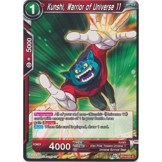 Thẻ bài Dragonball - TCG - Kunshi, Warrior of Universe 11 / BT14-021'