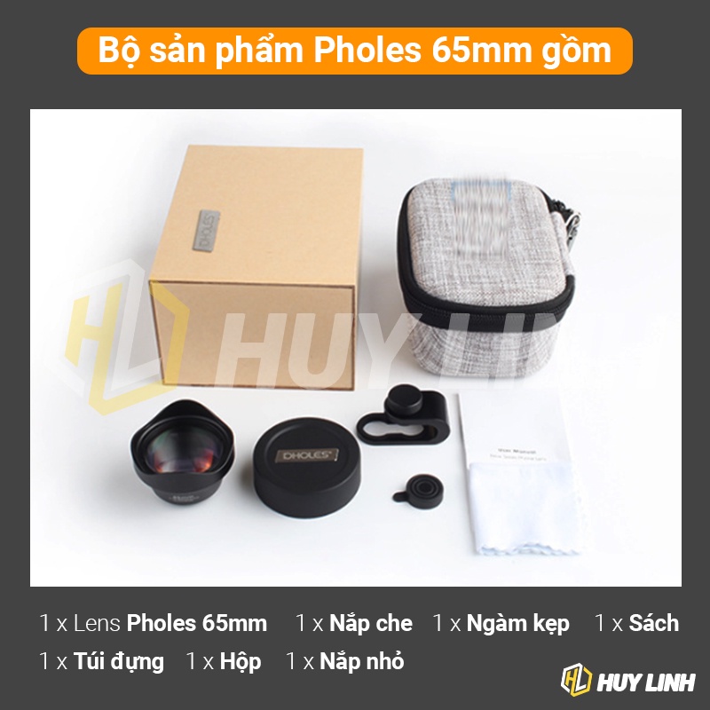 Lens tele 65mm HD 4K Pholes - Ống kính chụp chân dung cho điện thoại