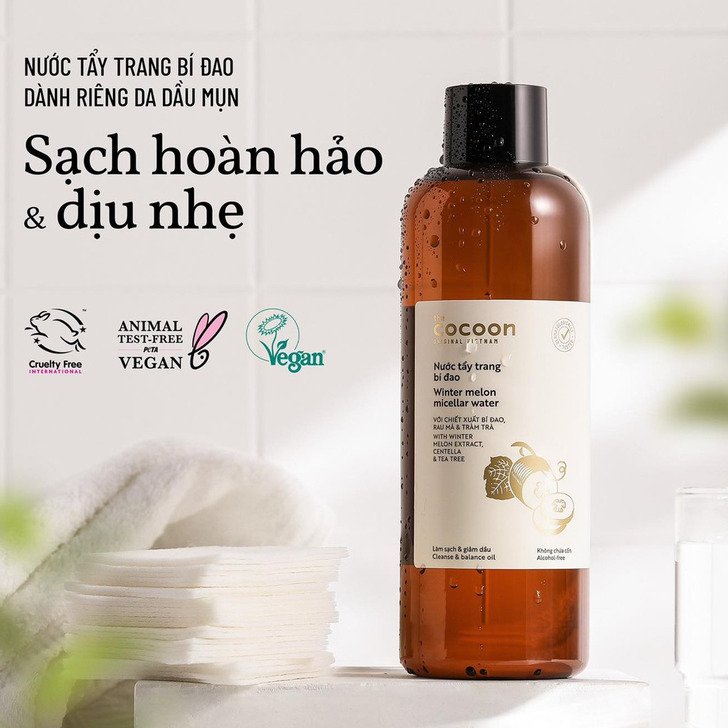 Nước Tẩy Trang Bí Đao Cocoon Winter Melon Micellar Water 500ml