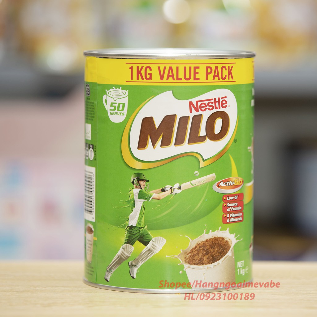 Sữa Milo Úc, sữa bột cho bé 1kg [Date T3.2023]