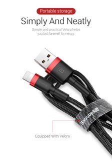 Cáp Lightning sạc nhanh Baseus Cafule Lightning cho iPhone/ iPad 2.4A