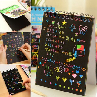 🌈🌈 Sổ Scratch Note - Sổ Than Ma Thuật Cầu Vồng - Sổ cạo - Tranh cạo