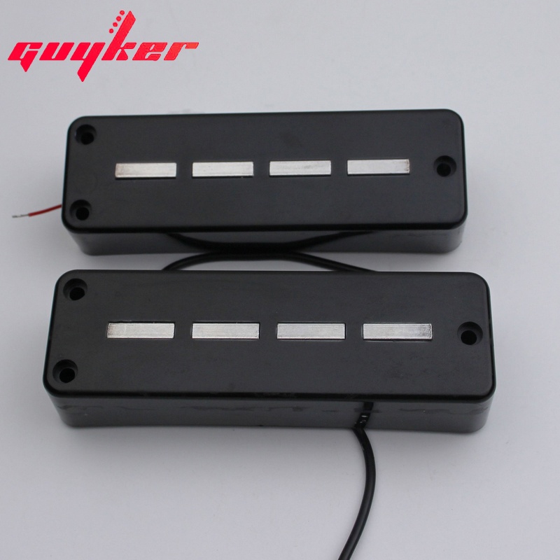 GUYKER 1 BỘ 4 / 5 Dây Bass Gốm Pickup Bridge + Cổ Đen