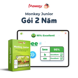 Phần Mềm Học Tiếng Anh Monkey Junior - Ứng Dụng Số 1 Cho Trẻ Mới Bắt Đầu (0-10 Tuổi) - Gói 2 Năm