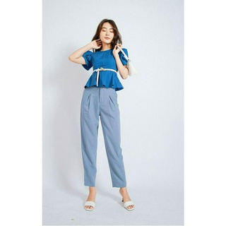 Áo peplum tay cánh hồng