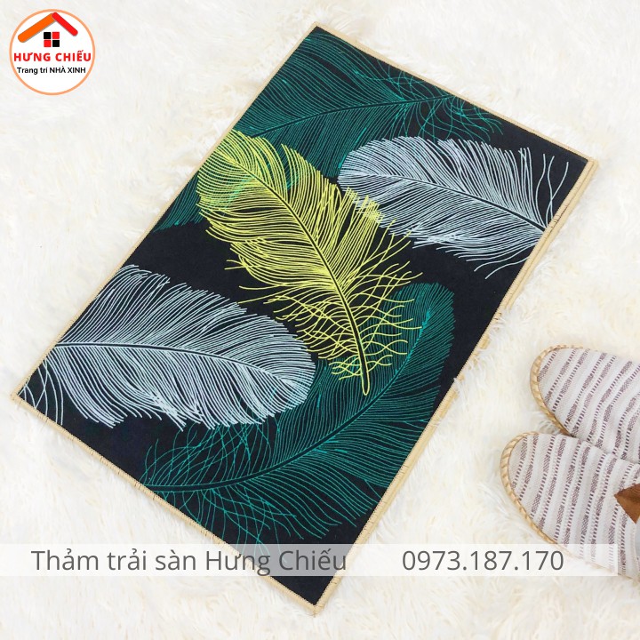 Thảm lau chùi chân thấm nước chống trơn trượt nhà bếp 3d hình thú cute CBL01