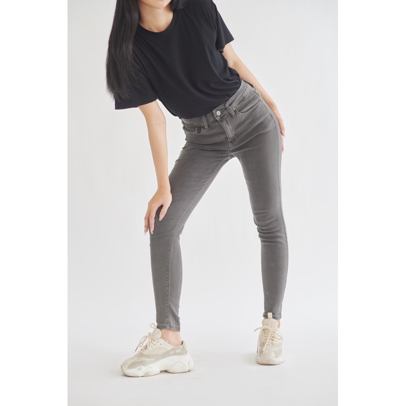 Quần skinny jeans LEN clothing xám nhạt 8008 | BigBuy360 - bigbuy360.vn