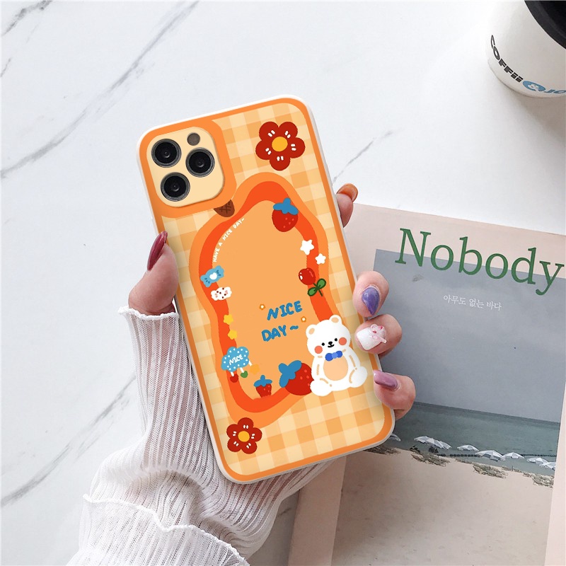 Ốp Lưng iphone vuông cạnh Ốp Điện Thoại Vẽ Màu Nước IPhone 13promax 12 Mini 11 Pro Max X XR XS Max 8 7 Plus SE 2020