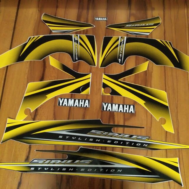 Bộ tem Yamaha Sirius màu vàng đen 2012