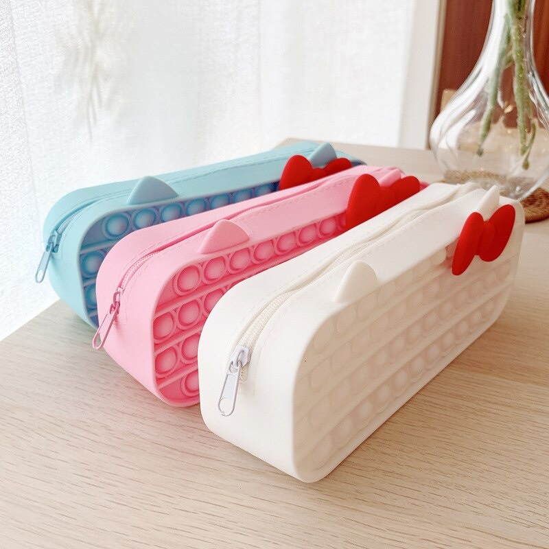 Hộp bút pop it bóp bóng silicon ANDY'S KIDS hộp đựng viết điện thoại đồ trang điểm cute dễ thương đa năng để bàn