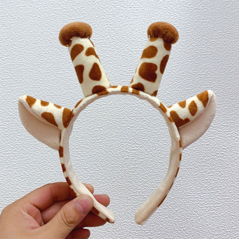 Cài Tóc Hình Tai Hươu Cao Cổ Nhồi Bông Phong Cách Hàn Quốc Dành Cho Nữ Hóa Trang Halloween