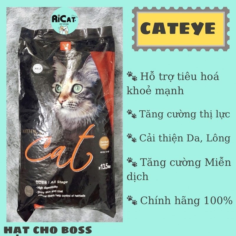 Hạt CATSEYE bao 13,5kg Cho Mèo | Cats Eye - Dinh Dưỡng Tiêu Búi Lông Tiêu Hóa Tốt