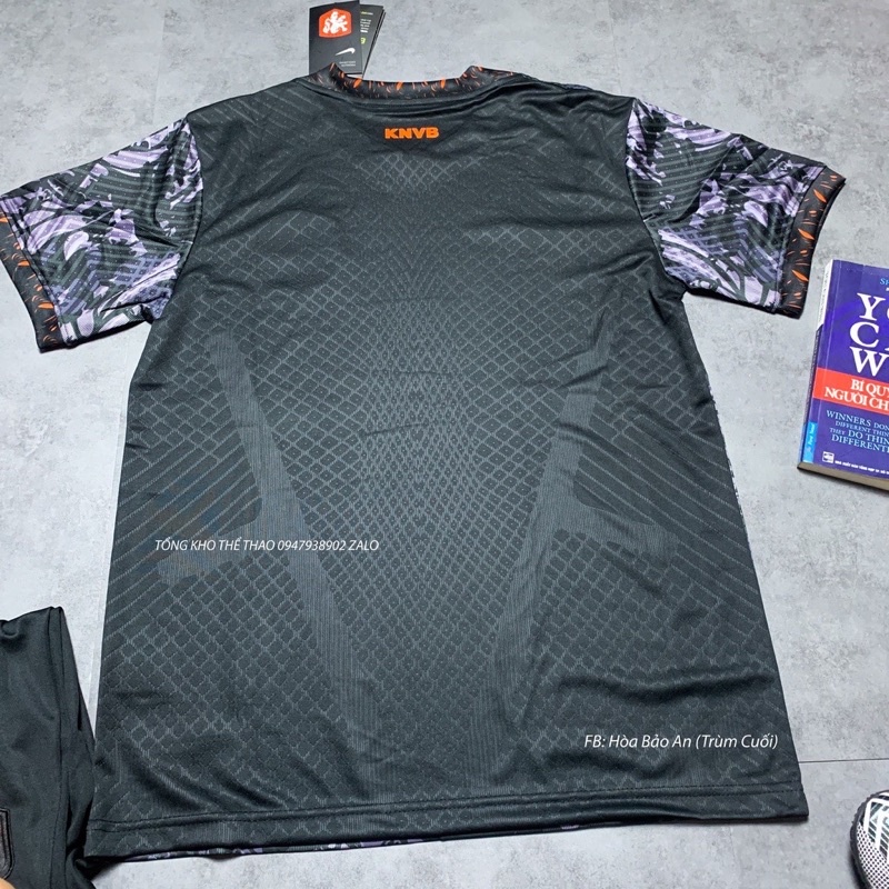 Bộ quần áo đá banh ĐT HÀ LAN màu đen hàng cao cấp new 2023