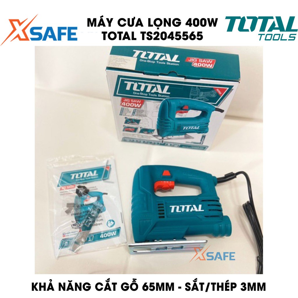Máy cưa lọng 400W TOTAL TS2045565 Tặng kèm 1 lưỡi cưa lọng đóng gói trong hộp màu Máy cưa lọng Total công suất 400W