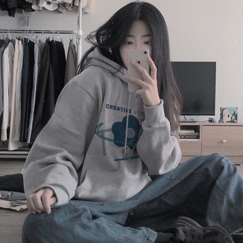 Áo Khoác Hoodie Dày Dặn Phong Cách Hàn Quốc Thời Trang Cho Nữ