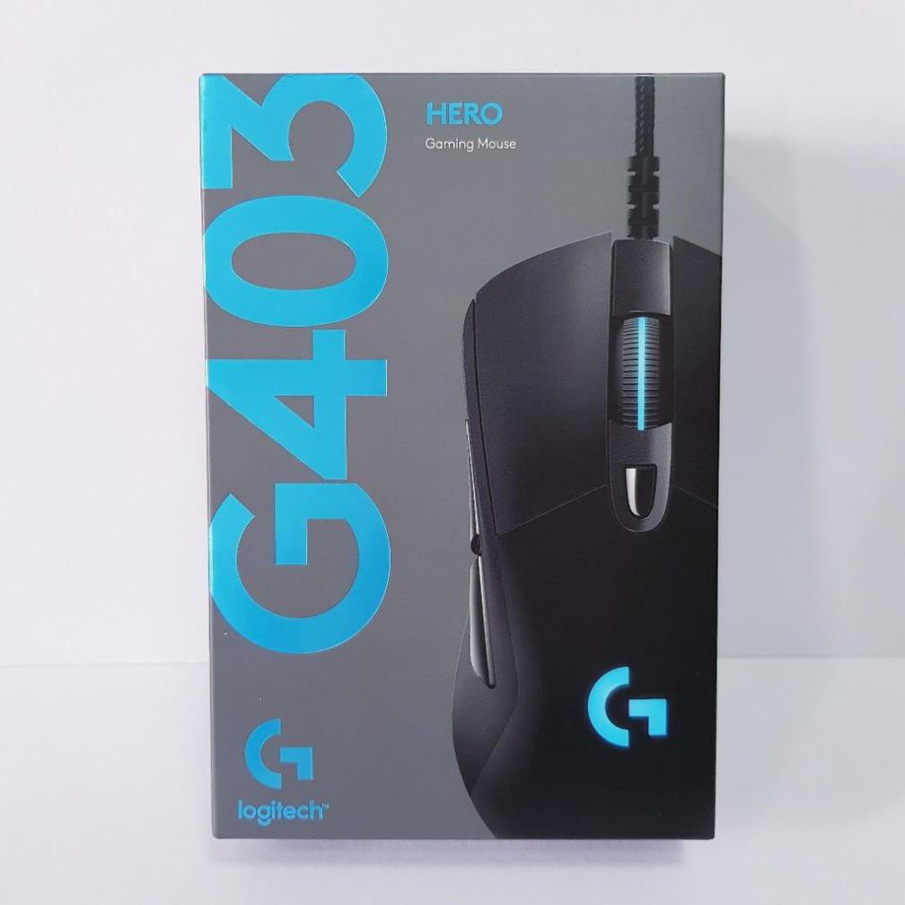 Chuột Logitech G403 Hero game có dây RGB - cảm biến 25k, công thái học, nhẹ 87g