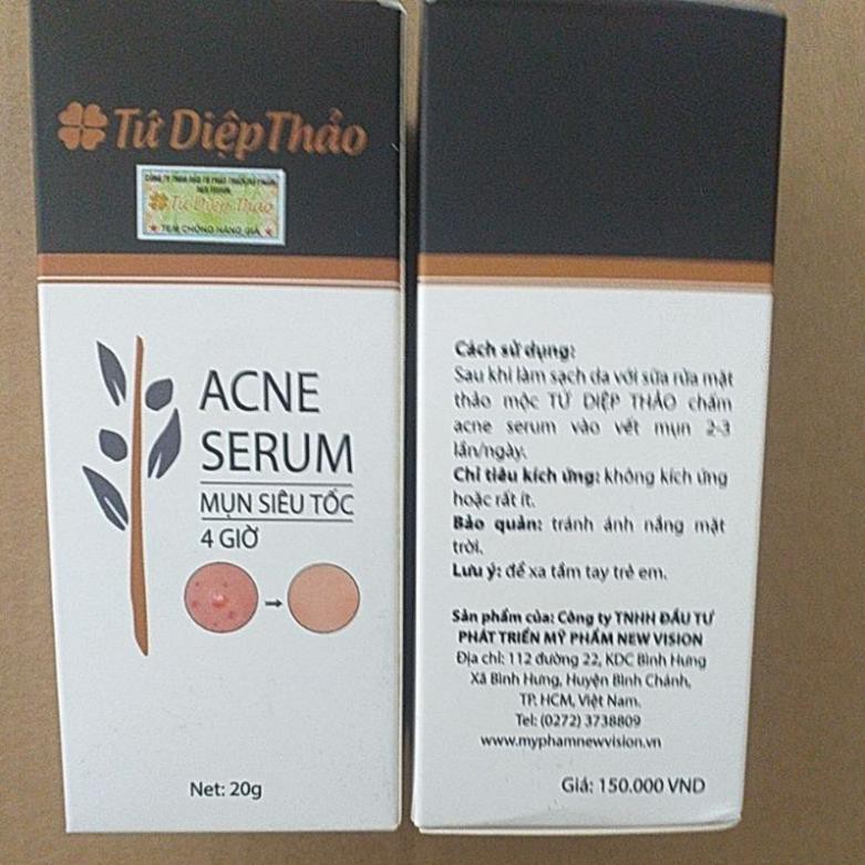 serum mụn siêu tốc Tứ Diệp Thảo